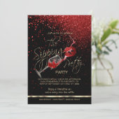 Wijn Sipping and Lips Lipsense Party Kaart (Staand voorkant)