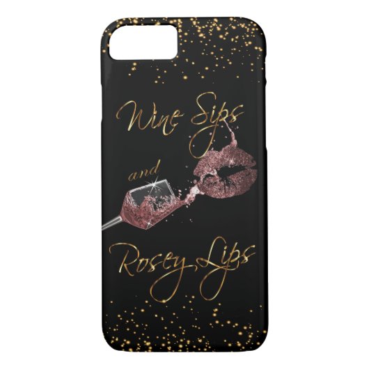 Wijn Sips and Rosey Lips 2 - Dusty Roos Case-Mate iPhone Case (Achterkant)