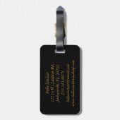 Wijn Sips 🍷 en Rosey Glitter Lips 👄 Bagagelabel (Achterkant verticaal)