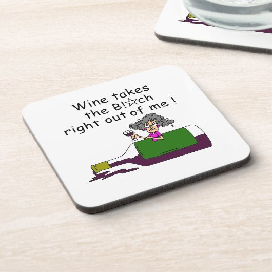 Wijn smelt me drankjes onderzetter (Linkerzijde)