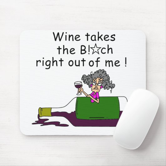 Wijn smelt me muismat (Met muis)