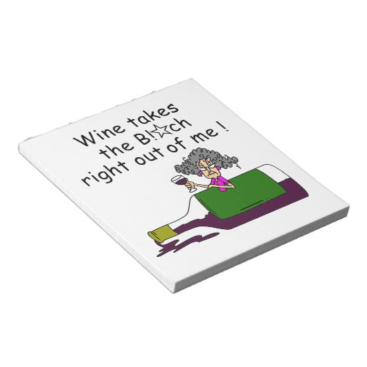 Wijn smelt me notitieblok (Schuin)