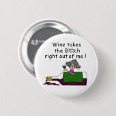 Wijn smelt me ronde button 5,7 cm (Voorkant /achterkant)