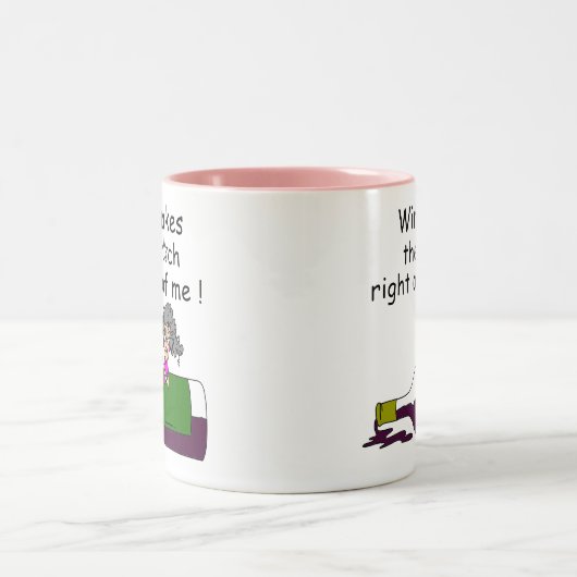 Wijn smelt me tweekleurige koffiemok (Center)