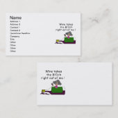 Wijn smelt me visitekaartje (Voorkant / Achterkant)