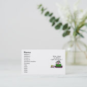 Wijn smelt me visitekaartje (Staand voorkant)