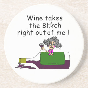 Wijn smelt me zandsteen onderzetter