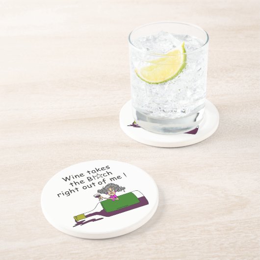 Wijn smelt me zandsteen onderzetter (Zijkant)