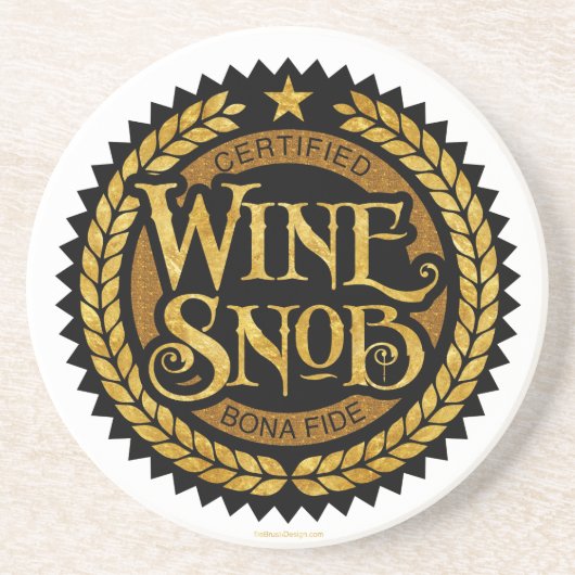 Wijn Snob Onderzetter (Voorkant)