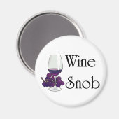 Wijn Snob T-shirts en Gifts. Magneet (Voorkant / Achterkant)