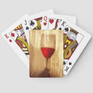 Wijn speelkaarten, standaard index gezichten. pokerkaarten
