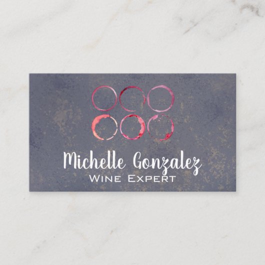 Wijn Stain Texture Visitekaartje (Voorkant)