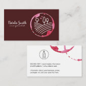 Wijn Stain Vineyard Logo Dark Red Visitekaartje (Voorkant / Achterkant)