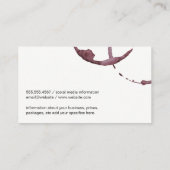 Wijn Stain (wijnglas) Wijnbouwwijn Visitekaartje (Achterkant)