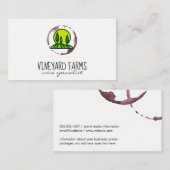 Wijn Stain (wijnglas) Wijnbouwwijn Visitekaartje (Voorkant / Achterkant)