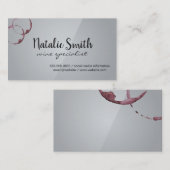 Wijn Stains | Grijze verliezen Visitekaartje (Voorkant / Achterkant)