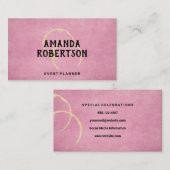 Wijn Stains | Roze grunge Visitekaartje (Voorkant / Achterkant)