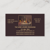 Wijn stille levensstijl Kunstklassen Gebeurtenisse Visitekaartje (Achterkant)