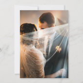 Wijn String Lights Trouwfoto Bedankkaart (Achterkant)