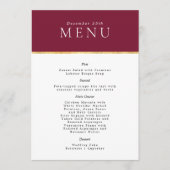 Wijn Stylish Gold foil Weddenschap modern Menu (Voorkant)