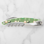 Wijn & Sushi Groene Monogram Kurkentrekker (Achterkant)