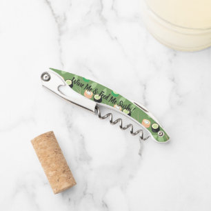 Wijn & Sushi Groene Monogram Kurkentrekker