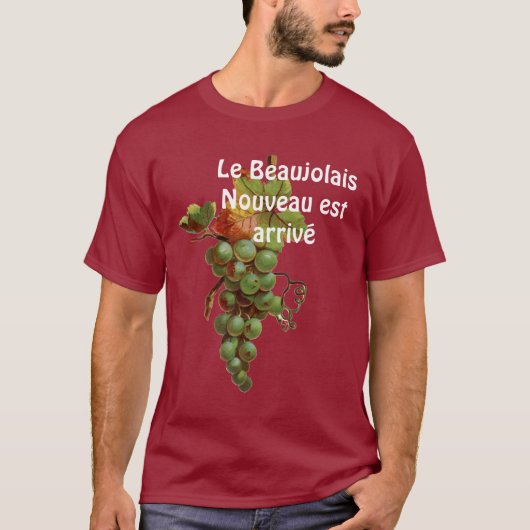 Wijn T shirt Beaujolais Nieuw (Voorkant)