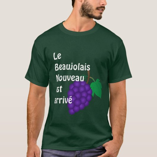Wijn T shirt Beaujolais Nieuw (Voorkant)