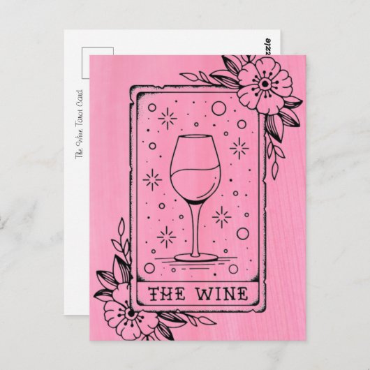 Wijn Tarot Kaart Briefkaart (Voorkant / Achterkant)