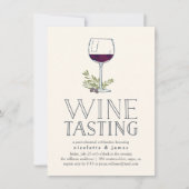 Wijn Tasting Rehearal Dinner Invitation Kaart (Voorkant)