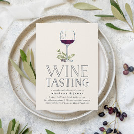 Wijn Tasting Rehearal Dinner Invitation Kaart