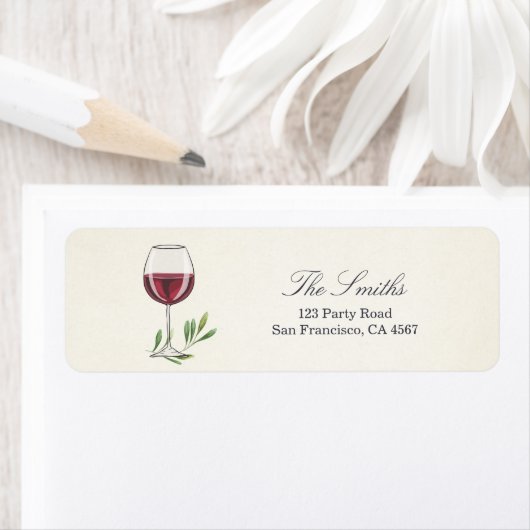 Wijn Tasting Return Address Label Winery Vineyard (Insitu)