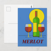 Wijn, tekst bewerken briefkaart (Voorkant / Achterkant)