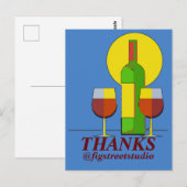 Wijn, tekst bewerken briefkaart (Voorkant / Achterkant)