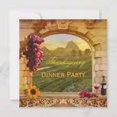 Wijn Thanksgiving Diner Uitnodiging (Voorkant)