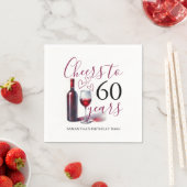 Wijn Thema 60e Verjaardag Cocktail Servetten (Insitu)