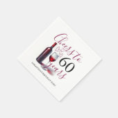 Wijn Thema 60e Verjaardag Cocktail Servetten (Hoek)