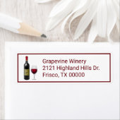 Wijn thema adreslabel etiket (Insitu)