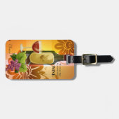 Wijn thema artistiek ontwerp bagagelabel (Voorkant horizontaal)