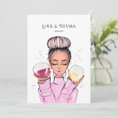 Wijn Thema Bedankkaart (Staand voorkant)