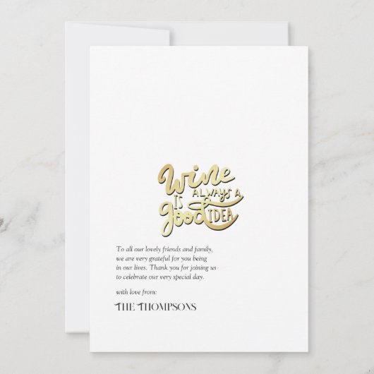 Wijn Thema Bedankkaart (Achterkant)