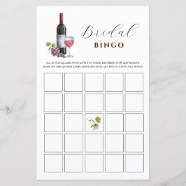 Wijn Thema Bruids Bingo Douche spelletjes