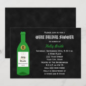 Wijn thema bruids douche uitnodiging (Voorkant / Achterkant)