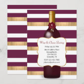 Wijn Thema Feest Kaart (Voorkant / Achterkant)