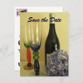 Wijn Thema Save the Date Ansichtkaart Aankondigingskaart (Voorkant / Achterkant)