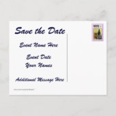 Wijn Thema Save the Date Ansichtkaart Aankondigingskaart (Achterkant)