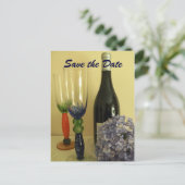 Wijn Thema Save the Date Ansichtkaart Aankondigingskaart (Staand voorkant)