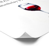 Wijn Thema Verjaardagsfeest Welkomstbord – Bourgog Poster (Hoek)