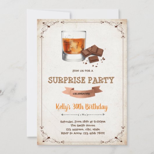 Wijn thema volwassen verjaardag uitnodiging (Voorkant)