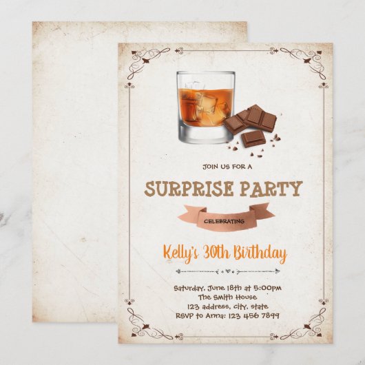 Wijn thema volwassen verjaardag uitnodiging (Voorkant / Achterkant)